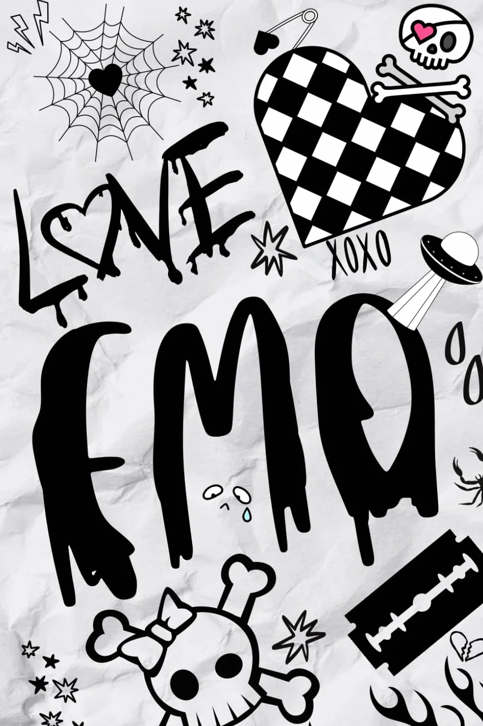 Emo Love MetalHead Notebook 6x9 Inches 120 Lined Pages Journal for Writing Drawing Creative Expression