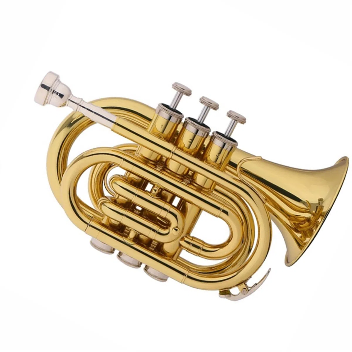 początkujących trąbka Trąbka Kieszonkowa B-dur Instrument Muzyczny Profesjonalny Standardowy Trąbka Mosiądz Wykwintny Początkujący