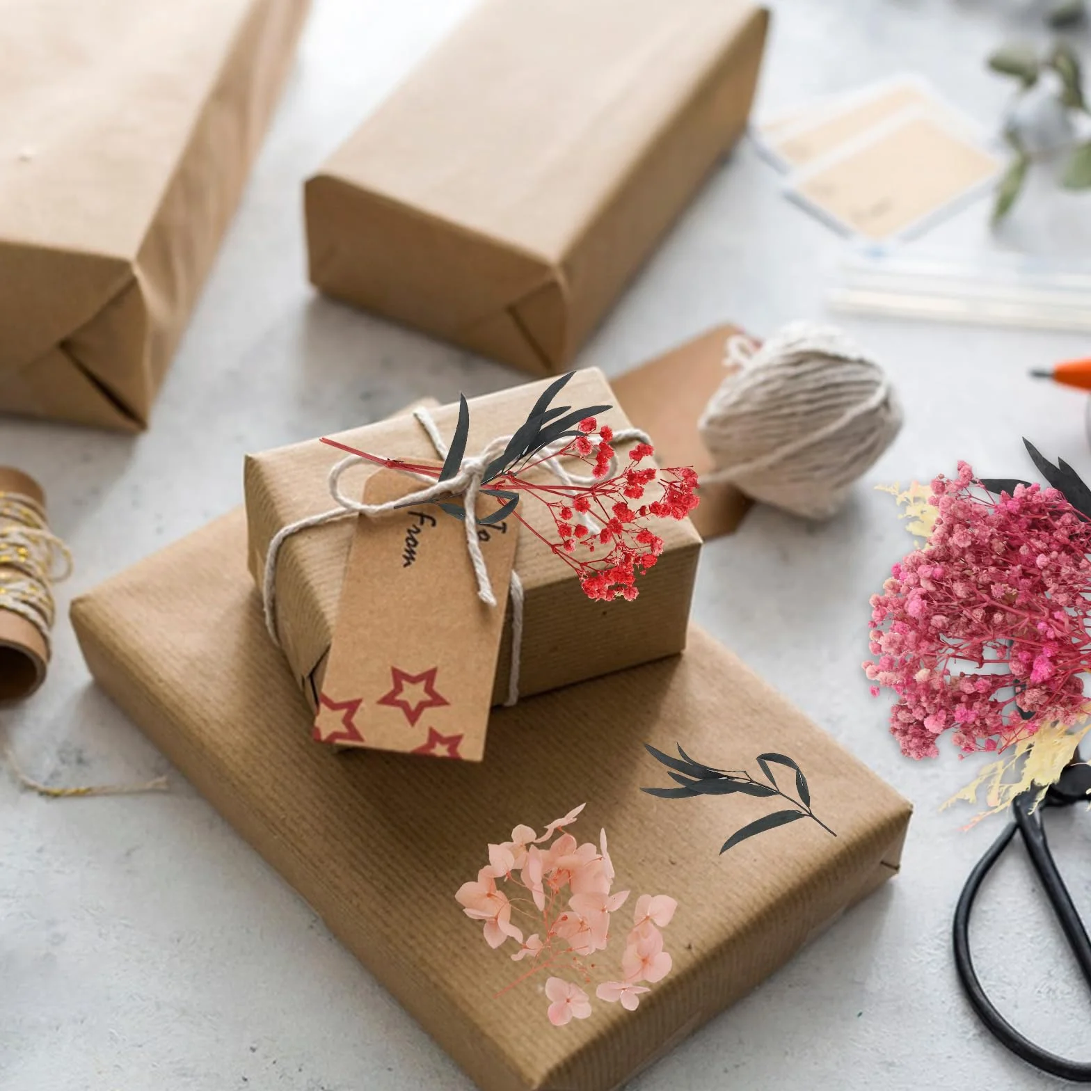 Naturalne Suszone Kwiaty Do Żywicy Epoksydowej - 4 Pudełka Mini Z Pęsetą Do DIY Świeczek