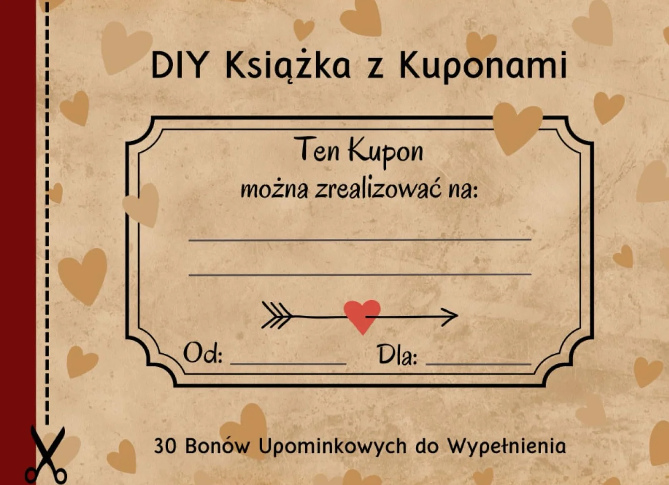 Książka z Kuponami: 30 Pustych Bonów Upominkowych do Wypełnienia na każdą okazję