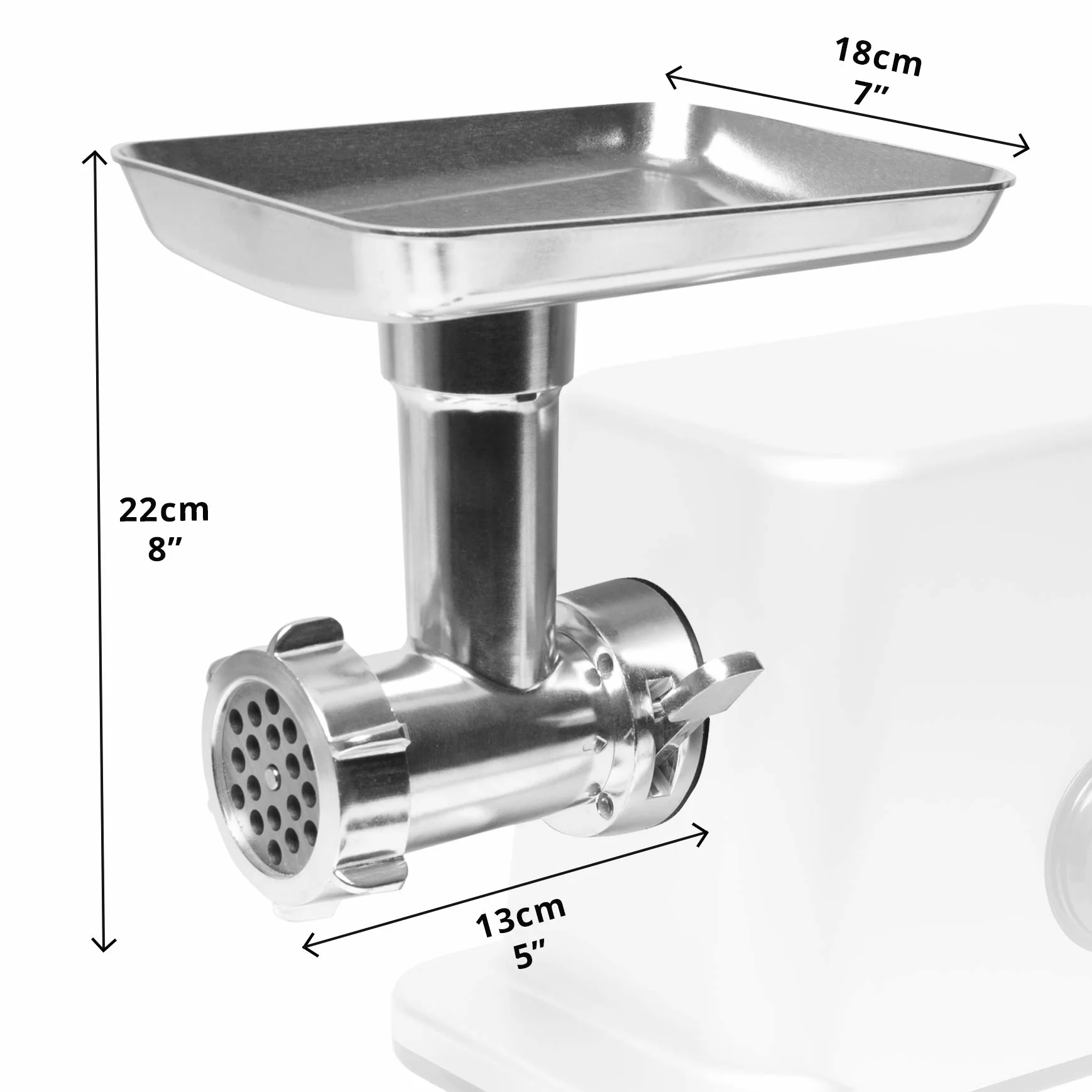 Duronic MG301 Maszynka do mięsa ze stali nierdzewnej 3000W, akcesoria do mięsa mielonego, kiełbaski, kibbé. Idealny do tworzenia przysmaków mięsnych lub warzywnych (wegańskie burgery)
