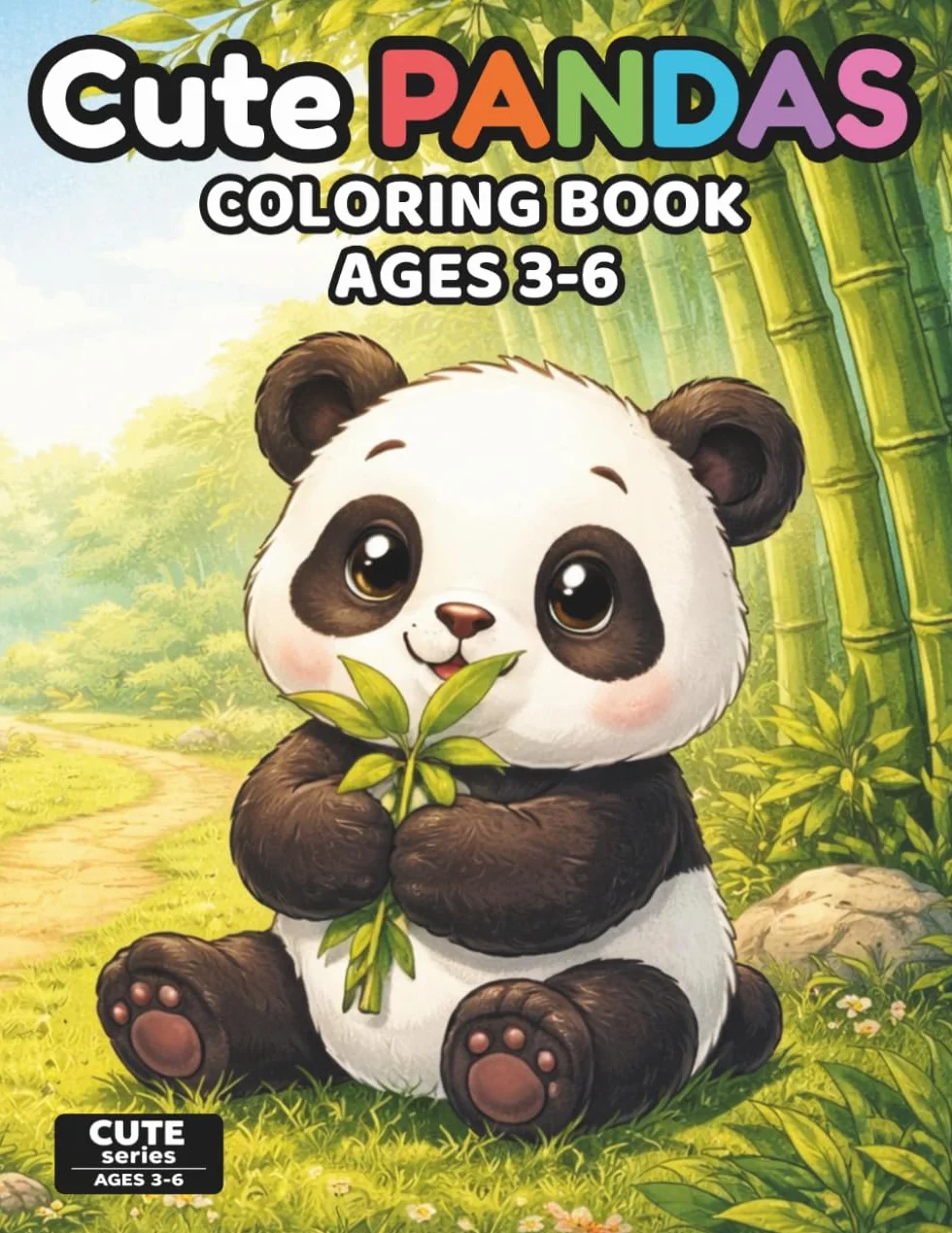 Cute Pandas Coloring Book for Kids Ages 3-6: Fun & Easy Panda Coloring Pages for Toddlers | 50 Simple Designs, Single-Sided Pages, Perfect for Markers | Cute Series Ages 3-6