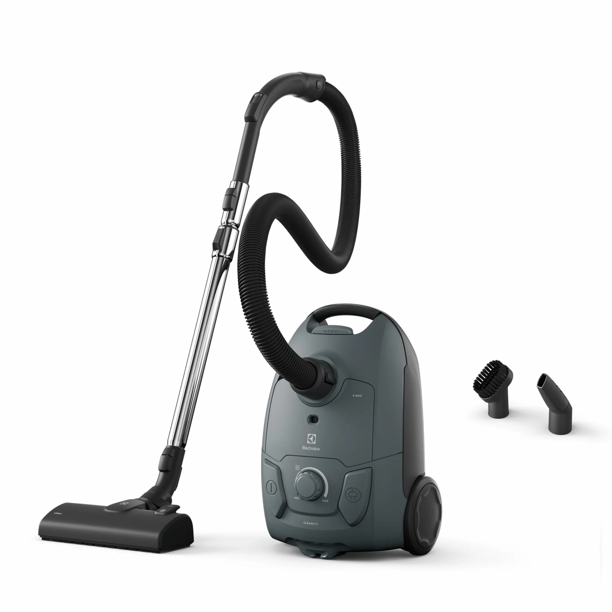 Electrolux Odkurzacz Workowy Clean 500 EB51C1OG, Gładka Dysza Kombinowana, Ręczna Regulacja Mocy, Kompaktowy