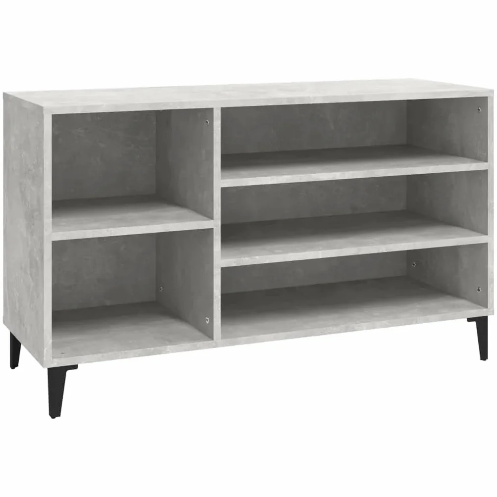 Szafka na buty, beton, szary, 102 x 36 x 60 cm, drewno inżynieryjne