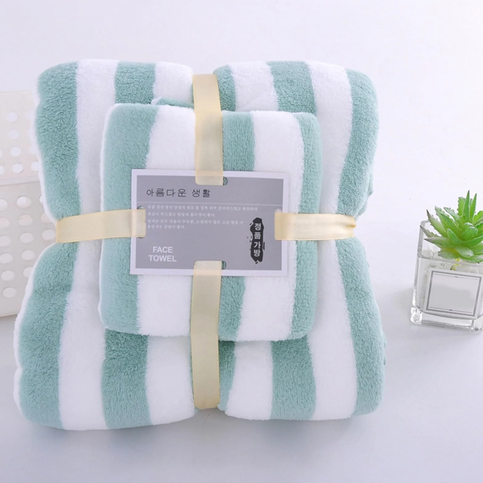 Towel Set, Absorbent Bath Towels, 29.5x13.7in Soft Washcloth Collection, Camping Cotton Material Quick-Dry, Soft Showering Washcloths for Gym Beach Pool Use