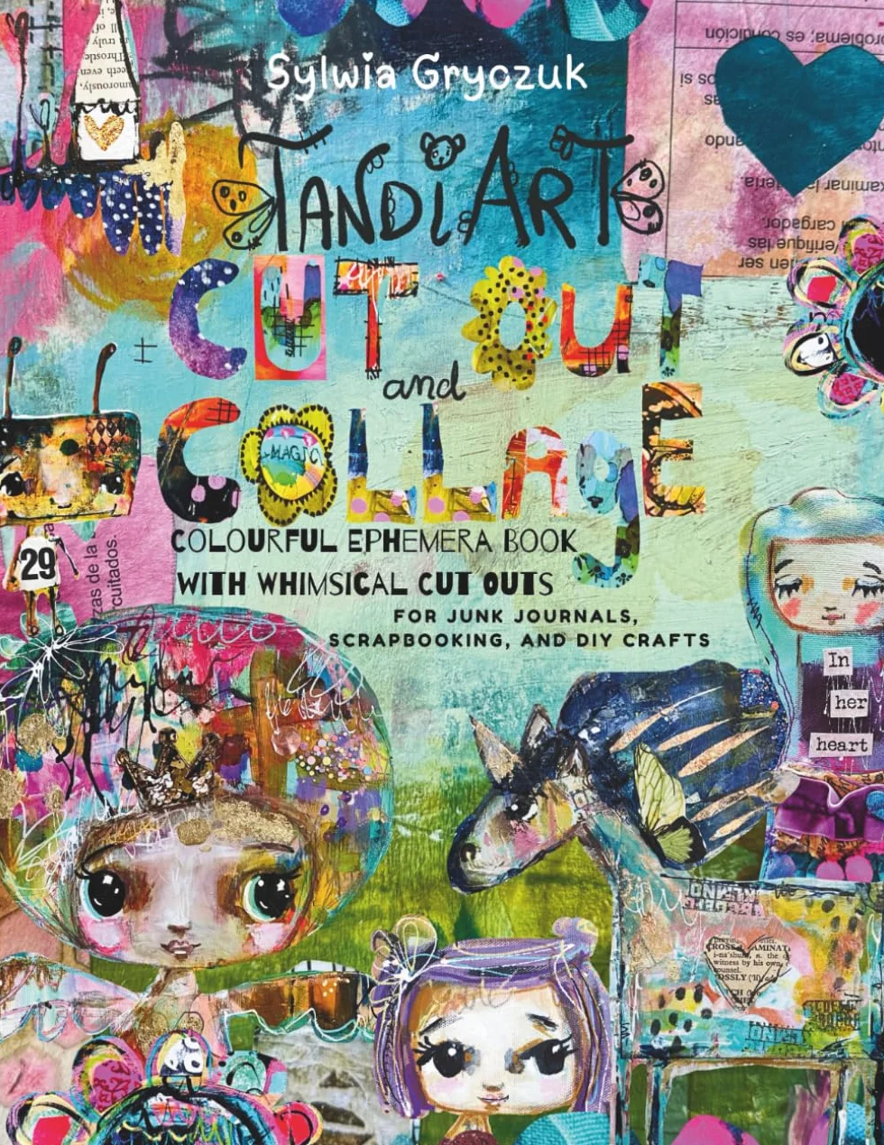 TandiArt Cut Out & Collage Book Vol. 4: Colorful Ephemera for Art Journaling, Mixed Media, and Card Making: A whimsical collection of bright collage ... for creative arts and crafts projects.