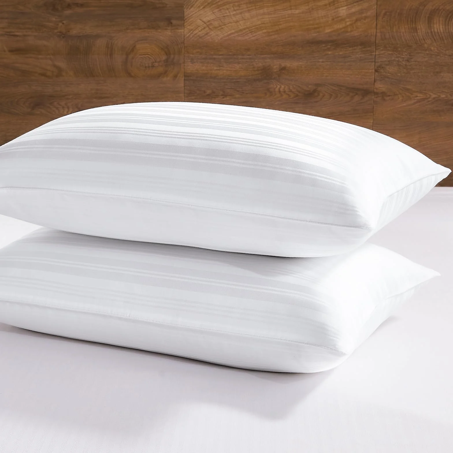 downluxe Poduszki z gęsiego puchu – kolekcja hotelowa, zestaw 2 poduszek na plecy, brzuch lub na boku, rozmiar king size (50 x 91 cm)