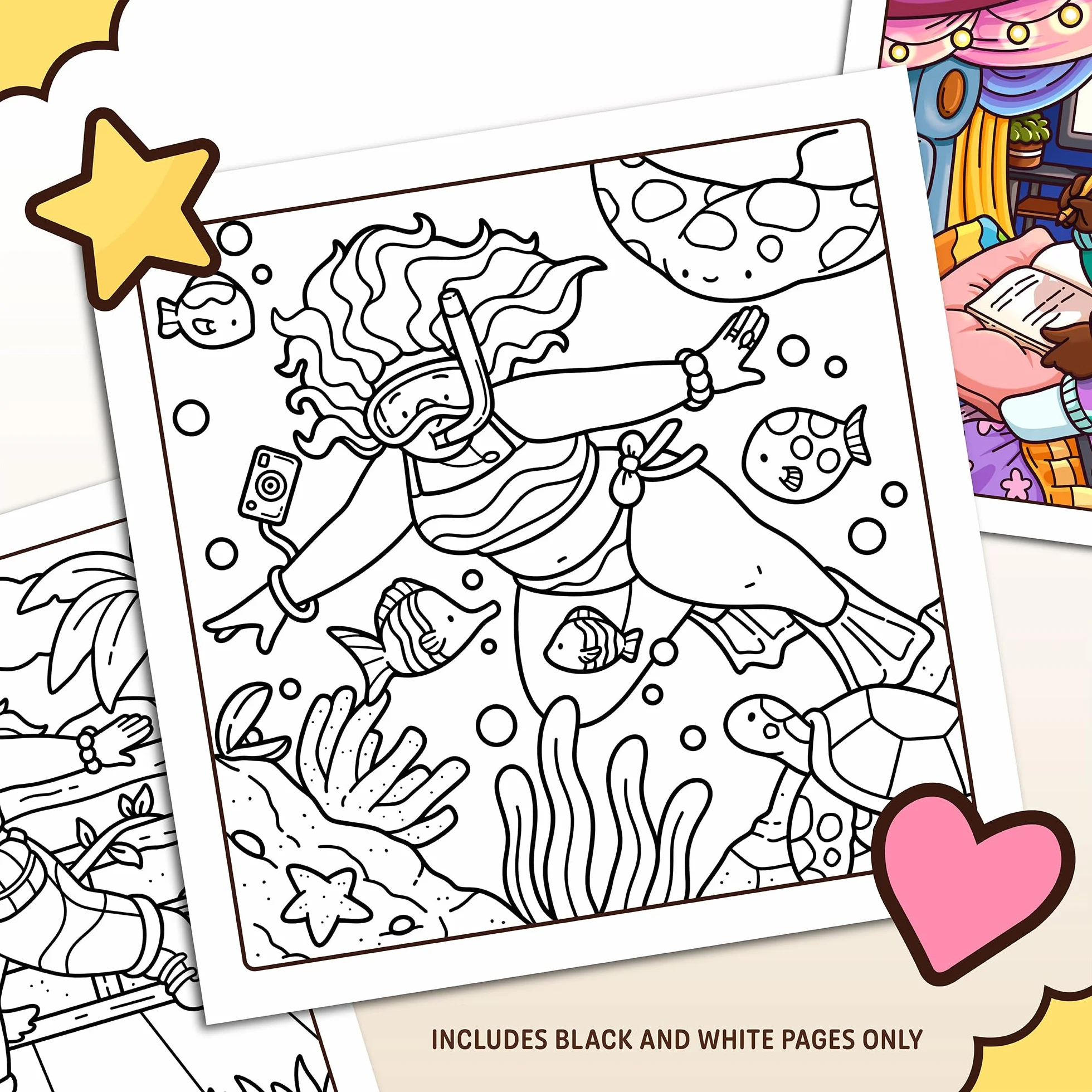 Curvy Cuties: A Body Positivity Coloring Book for Women and Teen Girls with Cozy Moments of Self-Love, Confidence, Self-Care, and Relaxation