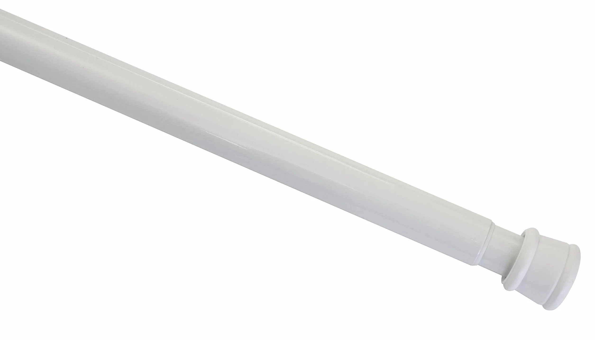 GARDINIA Karnisz metalowy, Wysuwany, Montaż bez śrub i wiercenia, Średnica: 23/26 mm, Długość: 60-100 cm, Biały