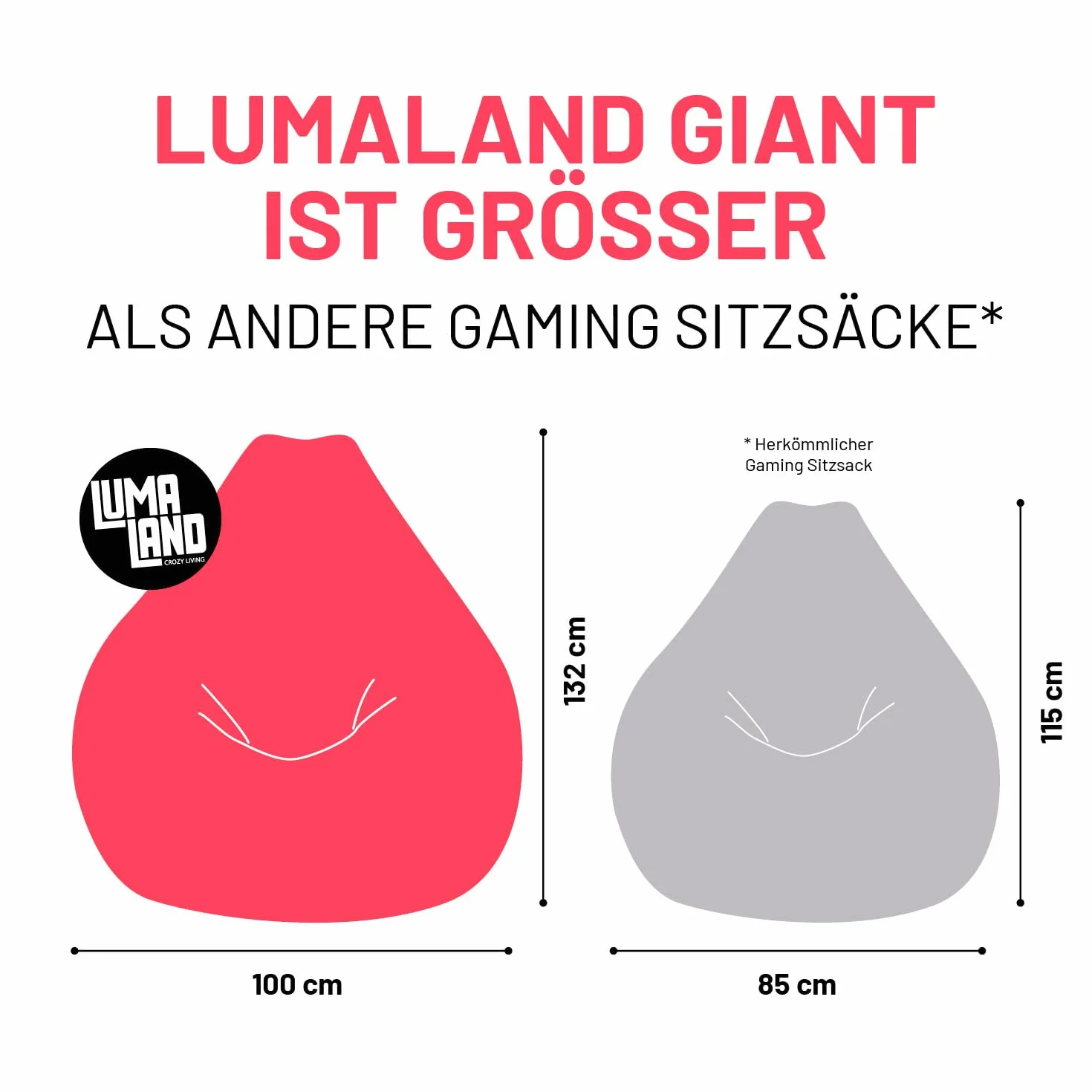 Lumaland Worek do siedzenia dla graczy XXL Sztruks Fotel Gamingowy Bean Bag 135 x 100 cm Ciemnozielony