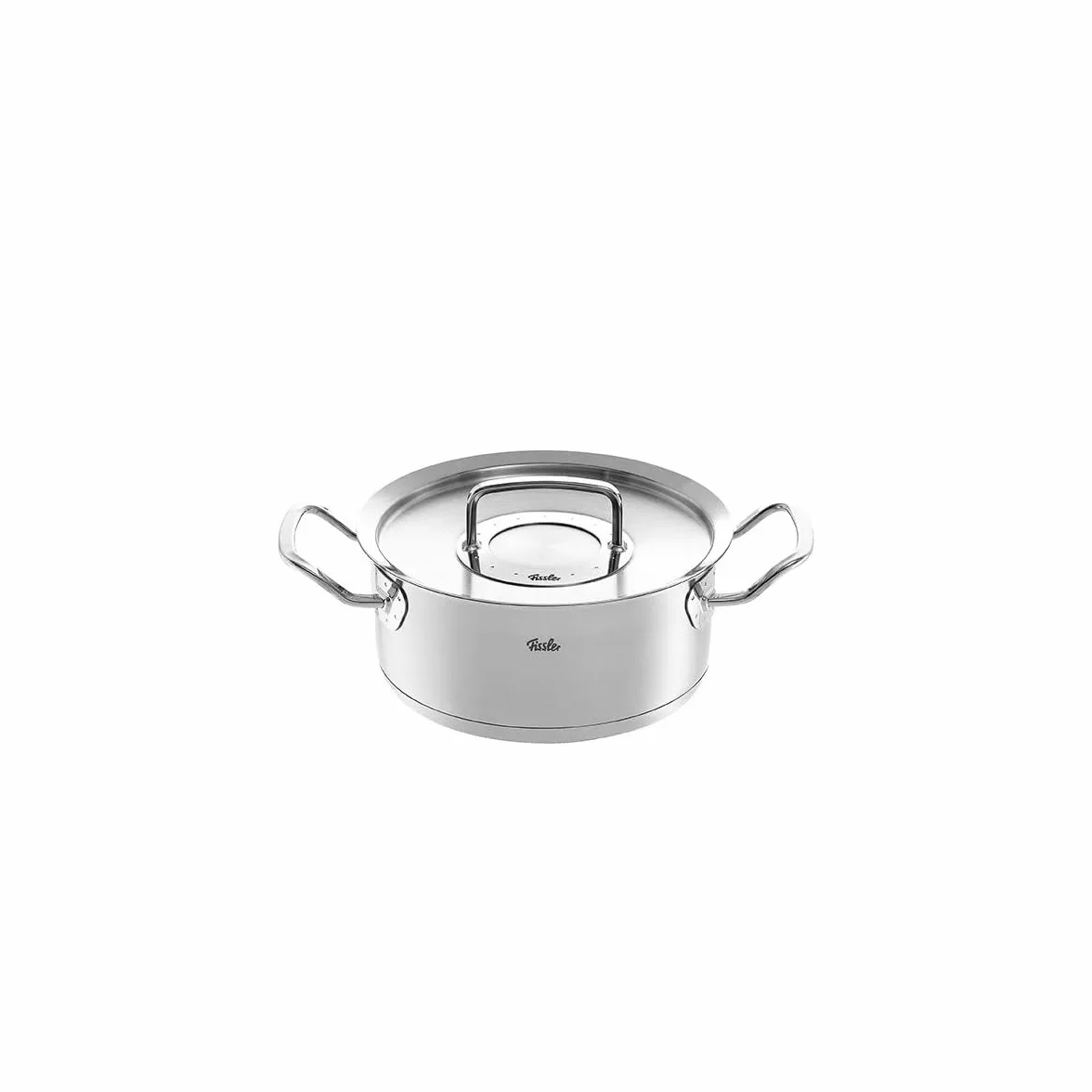 Fissler Original Profi Collection garnek do smażenia (Ø 20 cm, 2,6 litra), garnek do gotowania ze stali nierdzewnej, brytfanna z metalową pokrywką – indukcja, srebrny