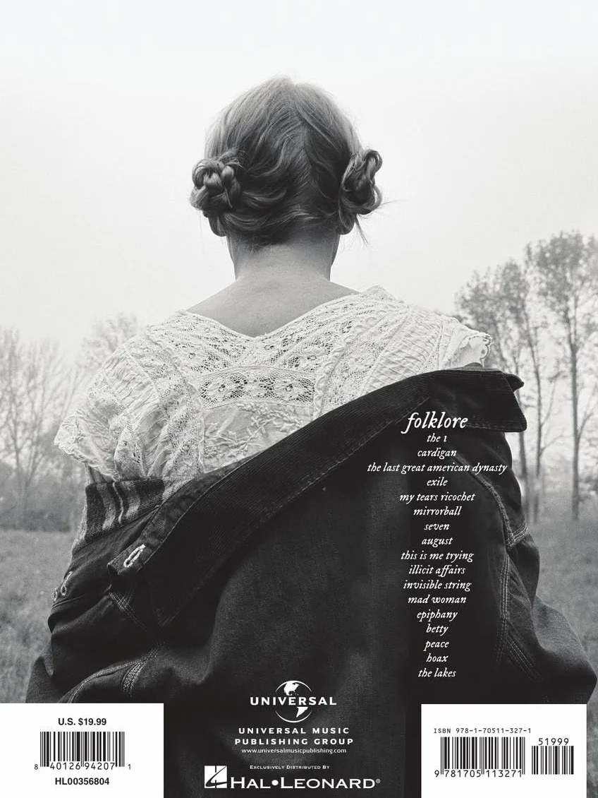 Taylor Swift - Folklore: Piano/Vocal/Guitar Songbook