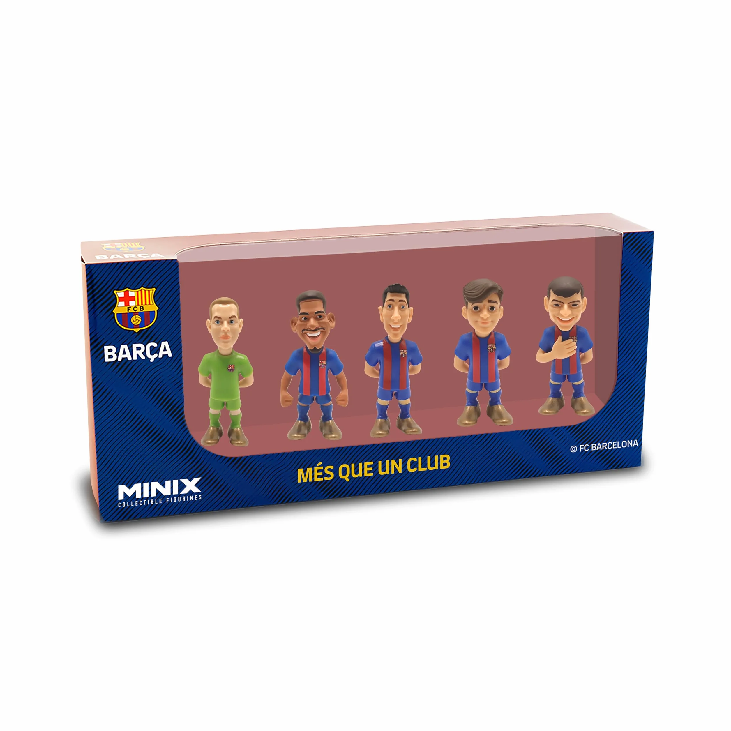 MINIX COLLECTIBLE FIGURINES 5-pak piłkarzy 7 cm FC Barcelona Araujo Ter Stegen Gavi Pedri Lewandowski