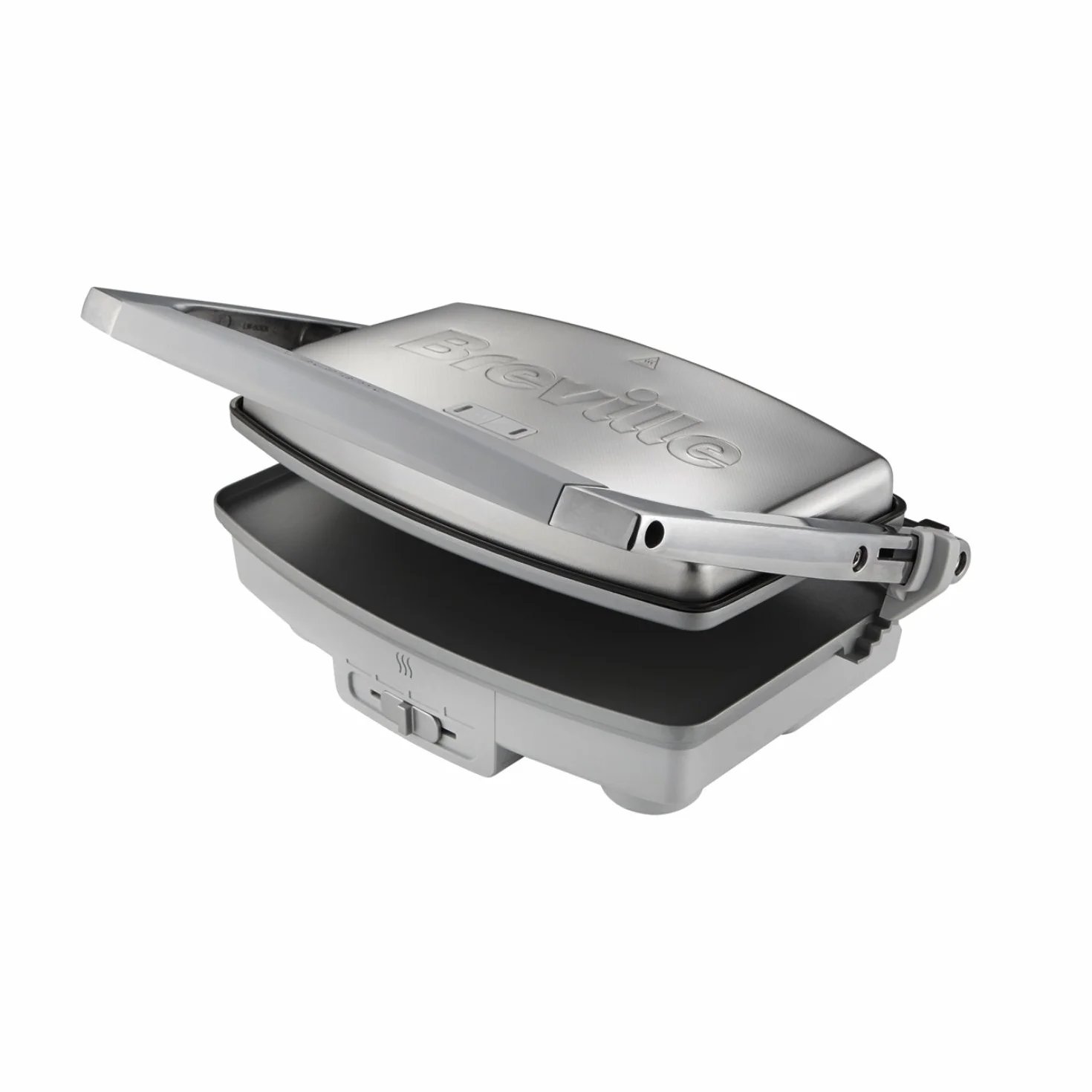 Breville opiekacz DuraCeramic VST071X, na 3 kanapki, srebrny, opiekacz do panini [Klasa energetyczna A]