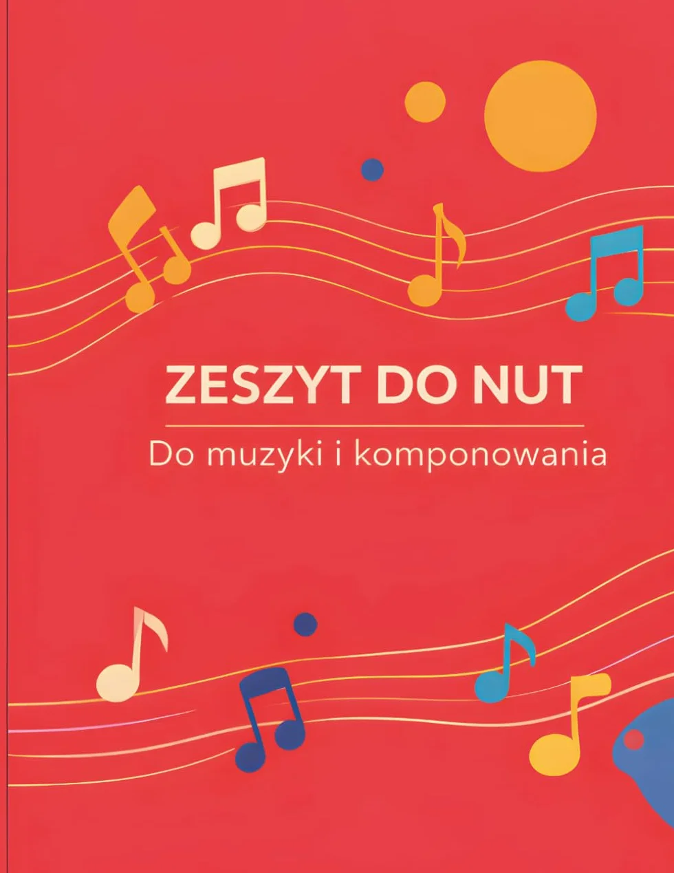 Notatnik muzyczny z pięciolinią: Zeszyt muzyczny z pięciolinią – 120 stron A4 do nauki, komponowania i ćwiczeń