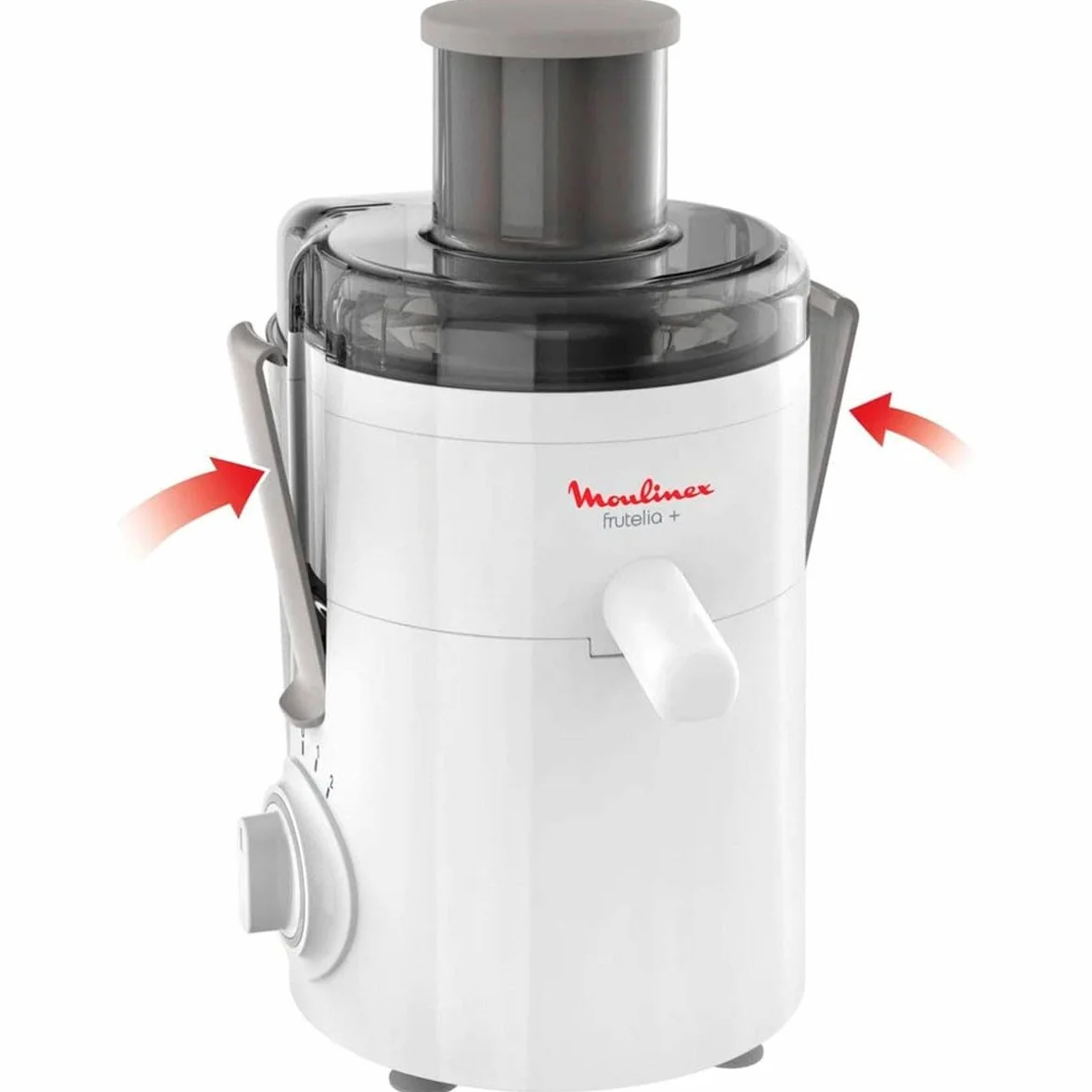 Moulinex JU3701 Frutelia + wyciskarka do soków z szerokim otworem łatwa do czyszczenia, 2 prędkości i tryb impulsowy, 350 W
