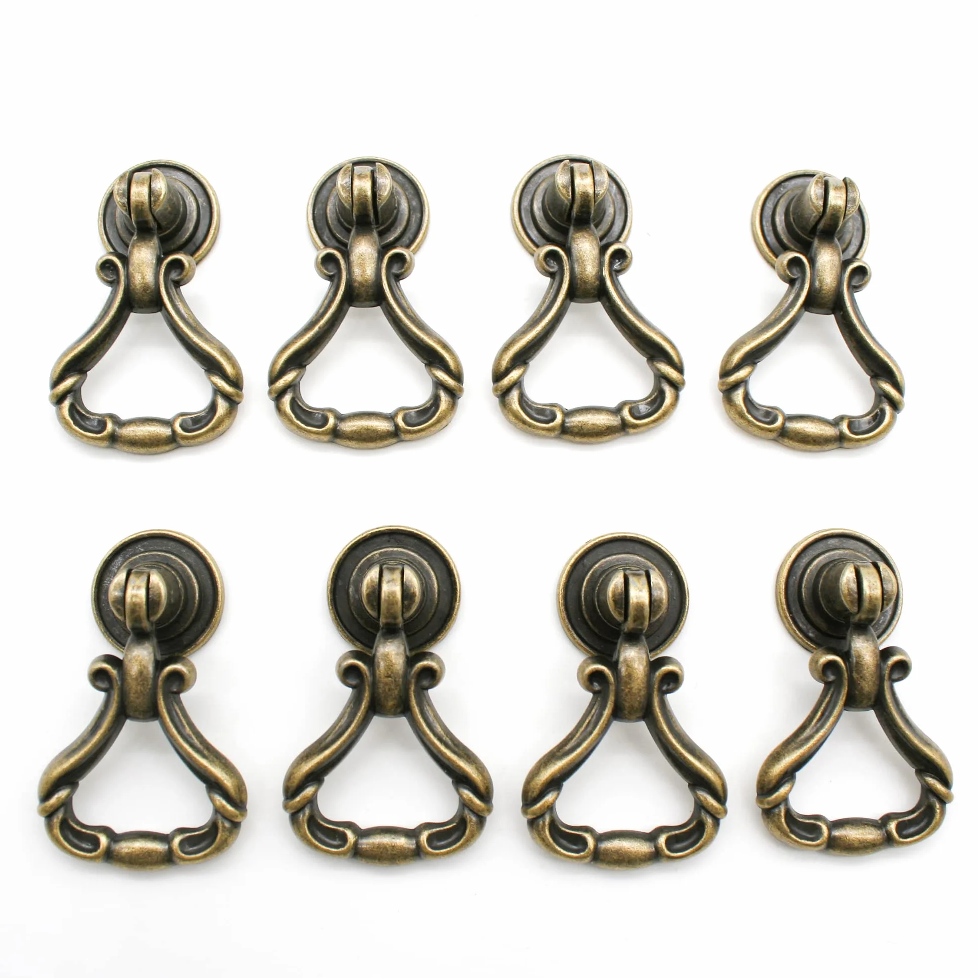 DOJA Barcelona Uchwyty meblowe retro 8 sztuk 53x33x17 mm cynk aluminium antyczny