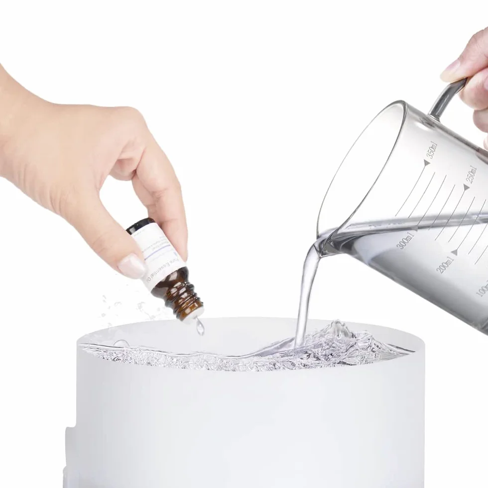 Retoo Ultradźwiękowy nawilżacz powietrza z 12 jasnymi kolorami zbiornikiem na wodę 300 ml dyfuzor zapachowy do domu, biura, sypialni dyfuzor olejków eterycznych lampa zapachowa, nawilżacz pokojowy