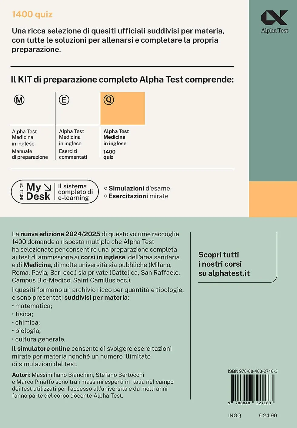 Alpha Test. Medicina Inglese IMAT. 1400 quiz. Con simulatore online