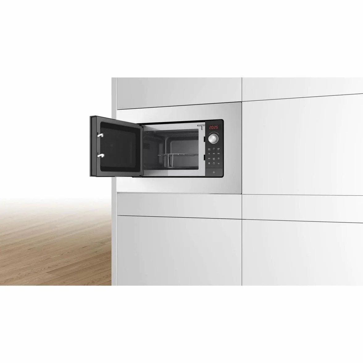 Bosch Elettrodomestici BEL623MS3 Seria 2, Kuchenka mikrofalowa wpuszczana, 60 x 38 cm, Stal nierdzewna