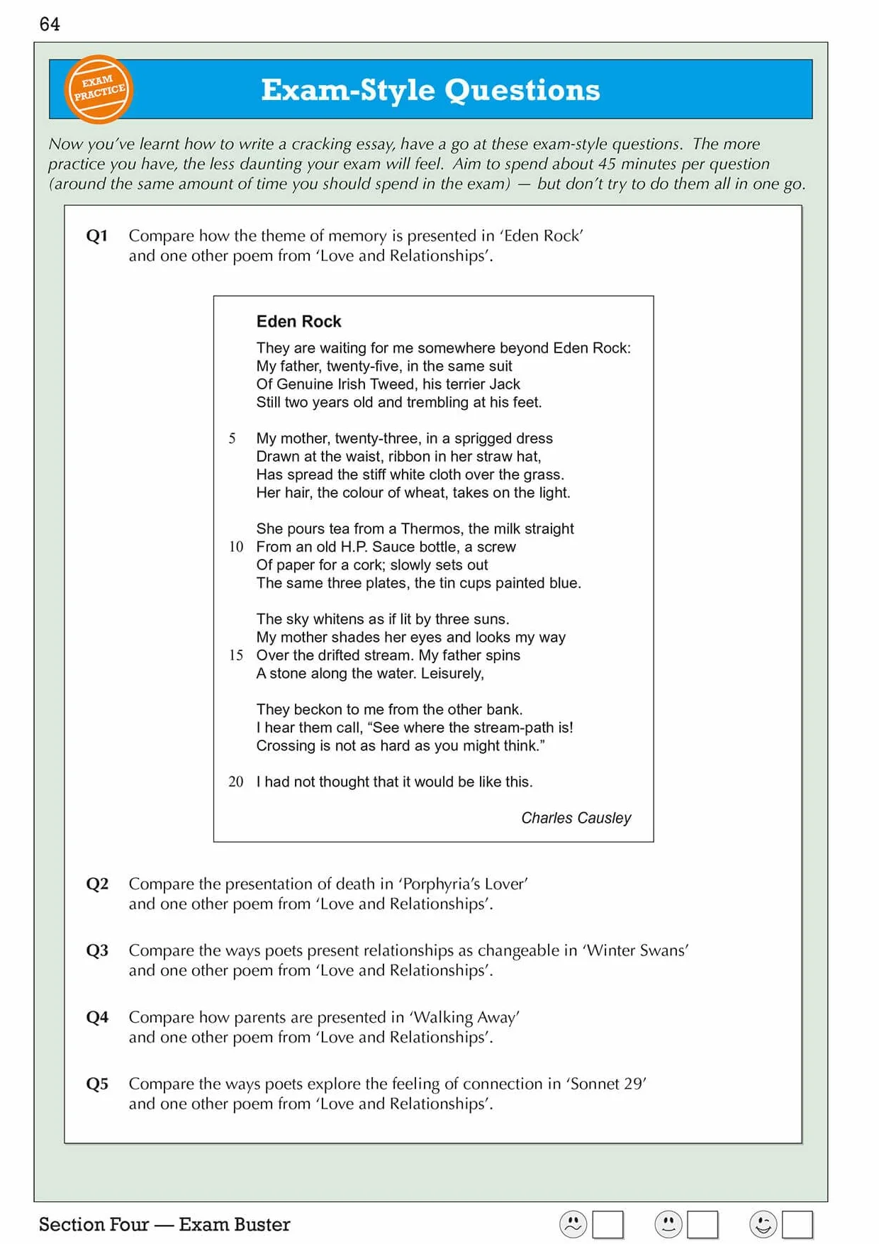 GCSE English Literature AQA Poetry Workbook: Love & Relationships Anthology (includes Answers)