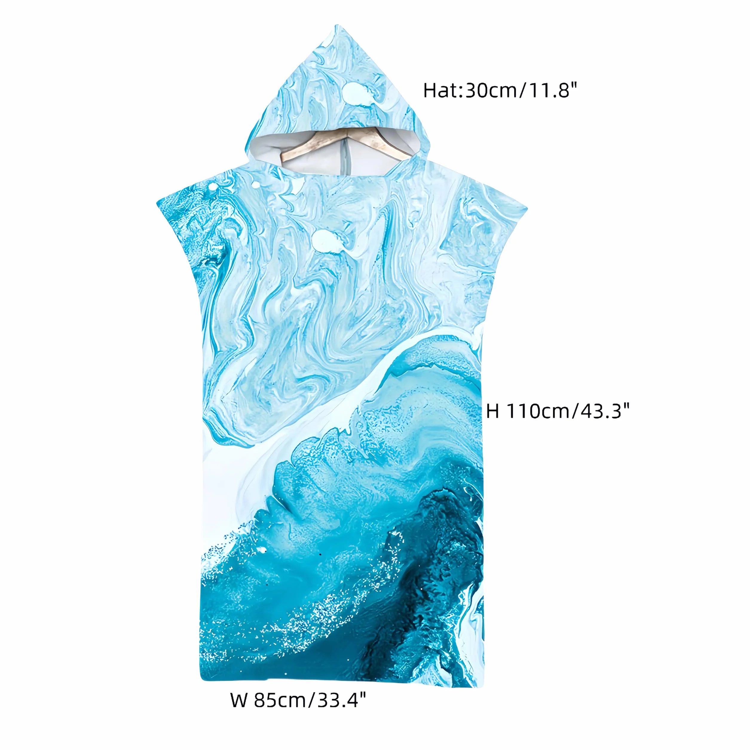 Proumhang dorosły ręcznik plażowy z kapturem zmiana ręcznika szata ręcznik koc poncho do surfowania na plaży pływanie kombinezon kąpielowy zmiana 85x110cm styl 24