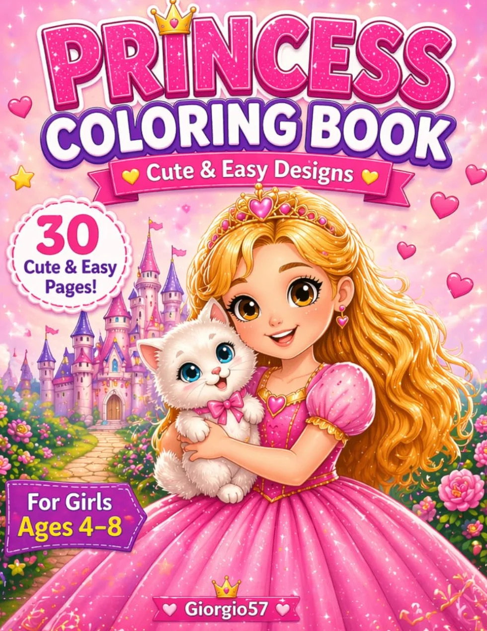 I Love Being a Princess I Coloring Book for Girls Ages 4-8 Little Princess Adventures | Cute Princess & Kitty Coloring Pages | 30 Fun Designs: ... Kitty Friends, Castles & Magical Adventures