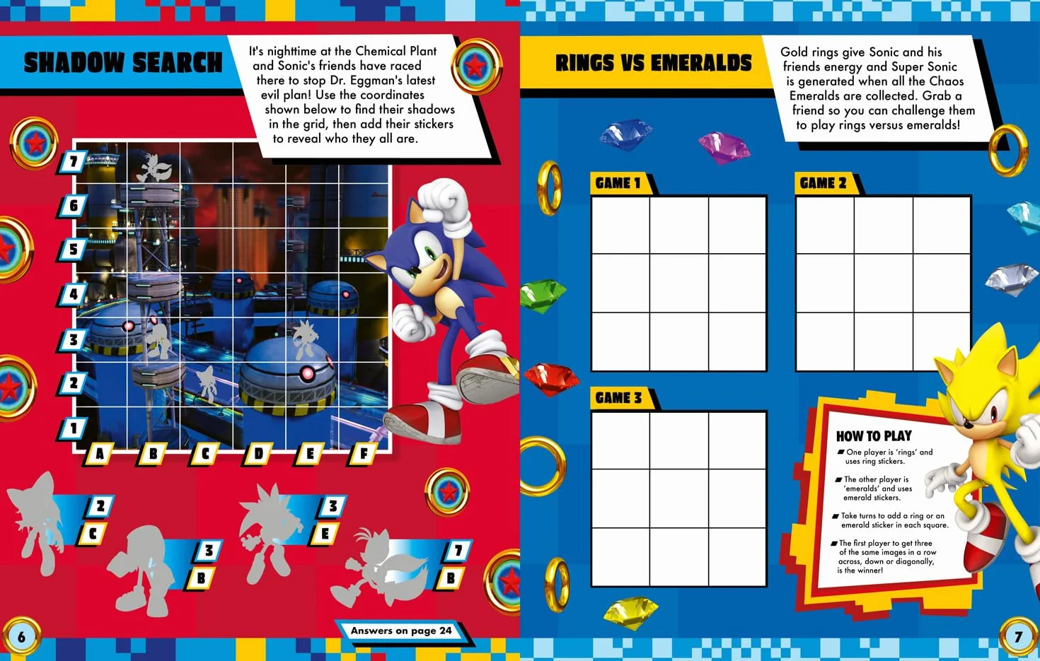 Sonic the Hedgehog Sticker Activities Book: Sticker-Filled Puzzles and Activities Perfect For All Sonic Fans. It Includes 6 Pages of Stickers.