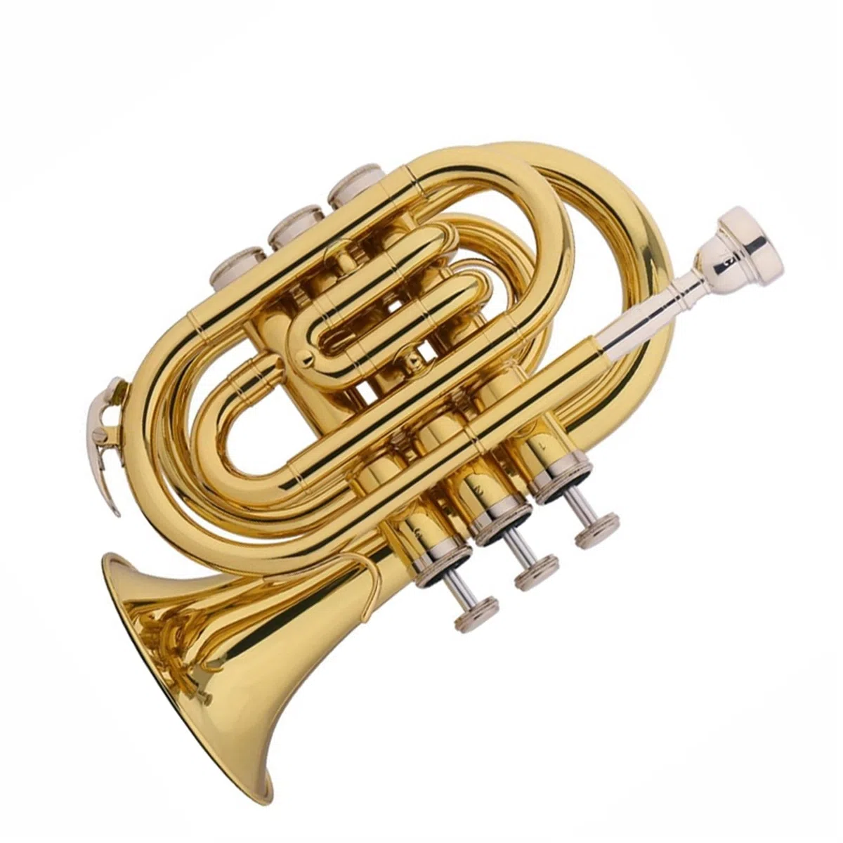 początkujących trąbka Trąbka Kieszonkowa B-dur Instrument Muzyczny Profesjonalny Standardowy Trąbka Mosiądz Wykwintny Początkujący