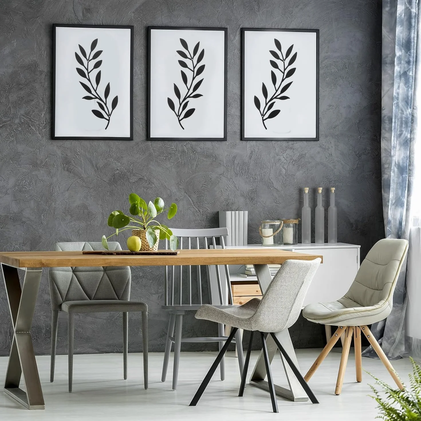 lemgyiamz Metalowa dekoracja ścienna czarny metalowy design, 41 x 16 cm, metalowa dekoracja ścienna do wnętrz i na zewnątrz prezent dekoracja do domu ogrodu, 2 sztuki