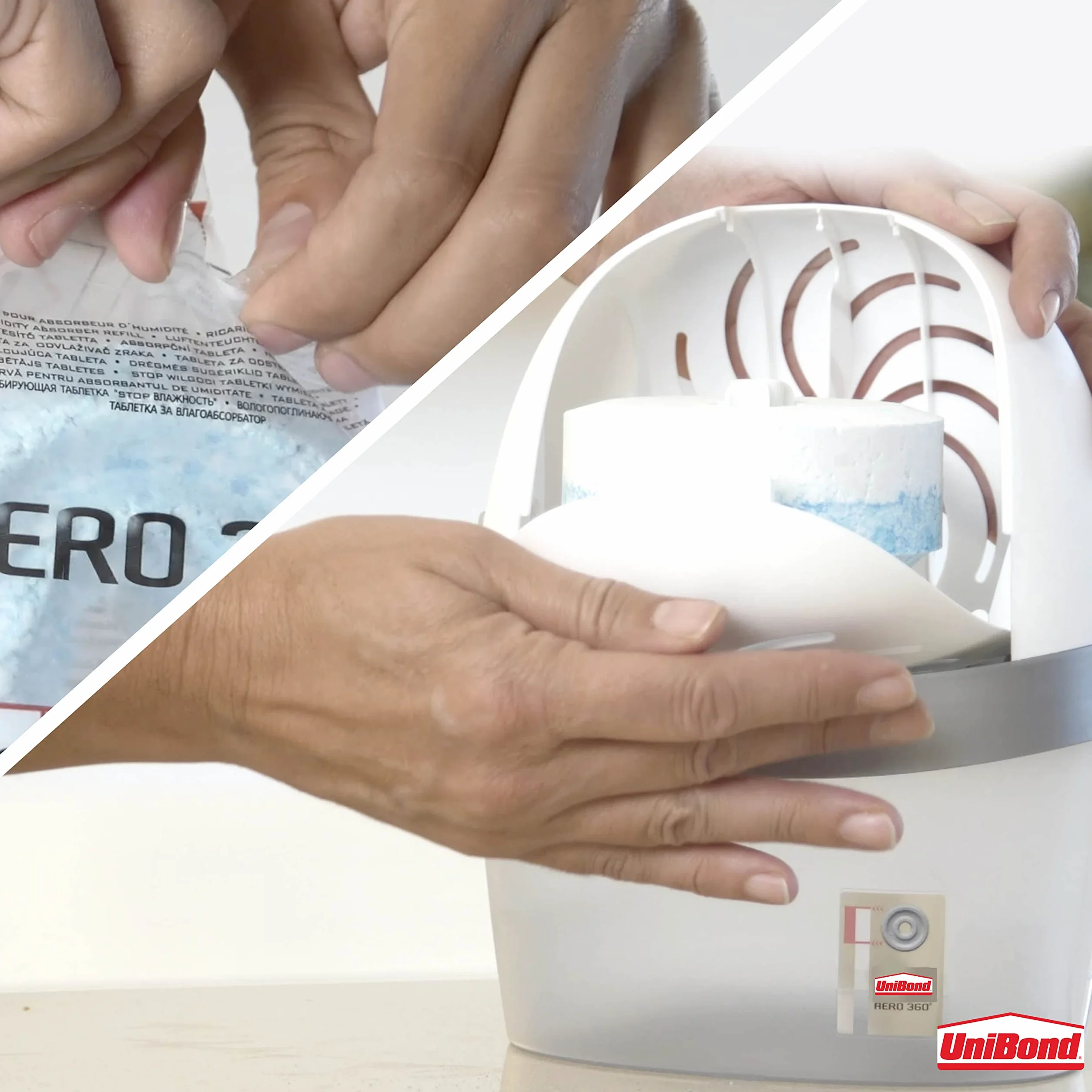 UniBond AERO 360° wkład uzupełniający pochłaniacz wilgoci lawendowy ogród 2 x 450 g dwupak