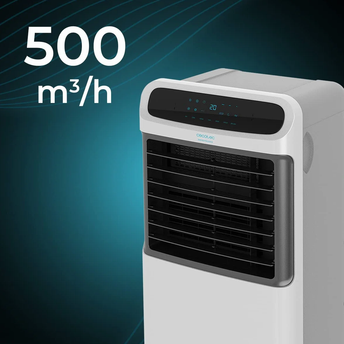 Cecotec 05876 Climatiseur portatif 12 L 65 dB 80 W Noir, Blanc