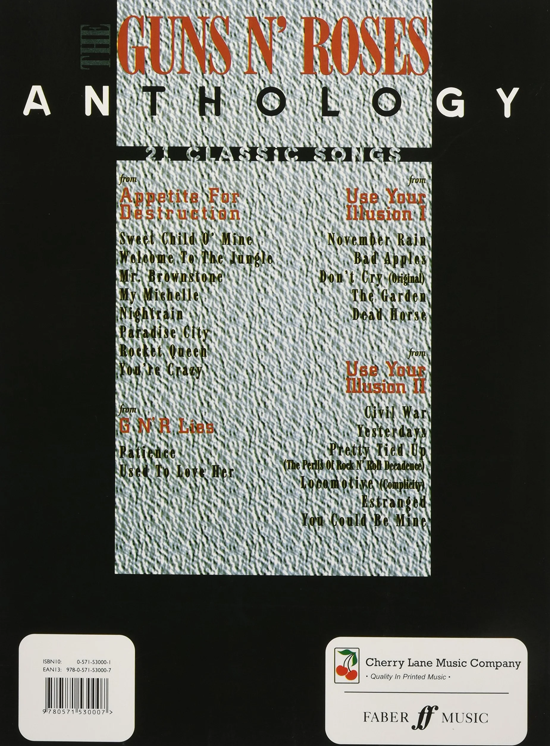 The guns n' roses anthology guitare