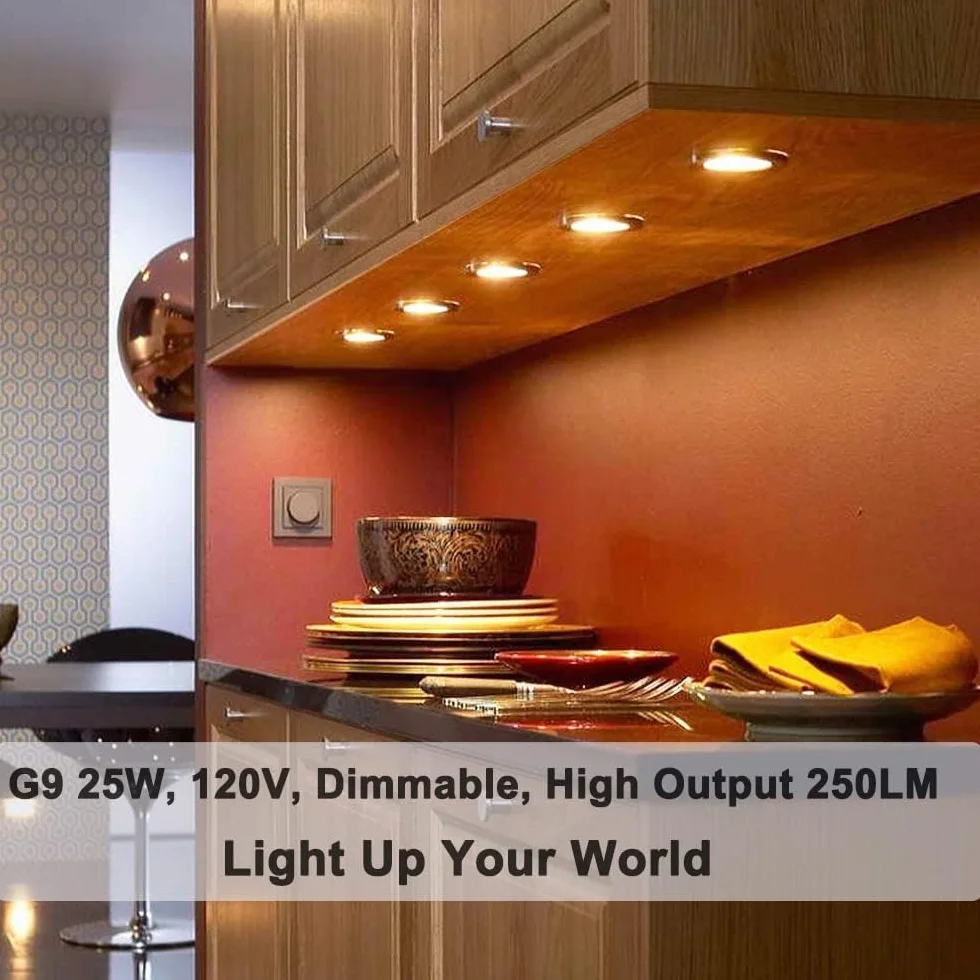 BROTOU G9 żarówka do piekarnika 25W 300 stopni, żarówka halogenowa 230V 2800K ściemniana G9 halogen do piekarnika mikrofalówki lamp stołowych żarówki, 4 sztuki