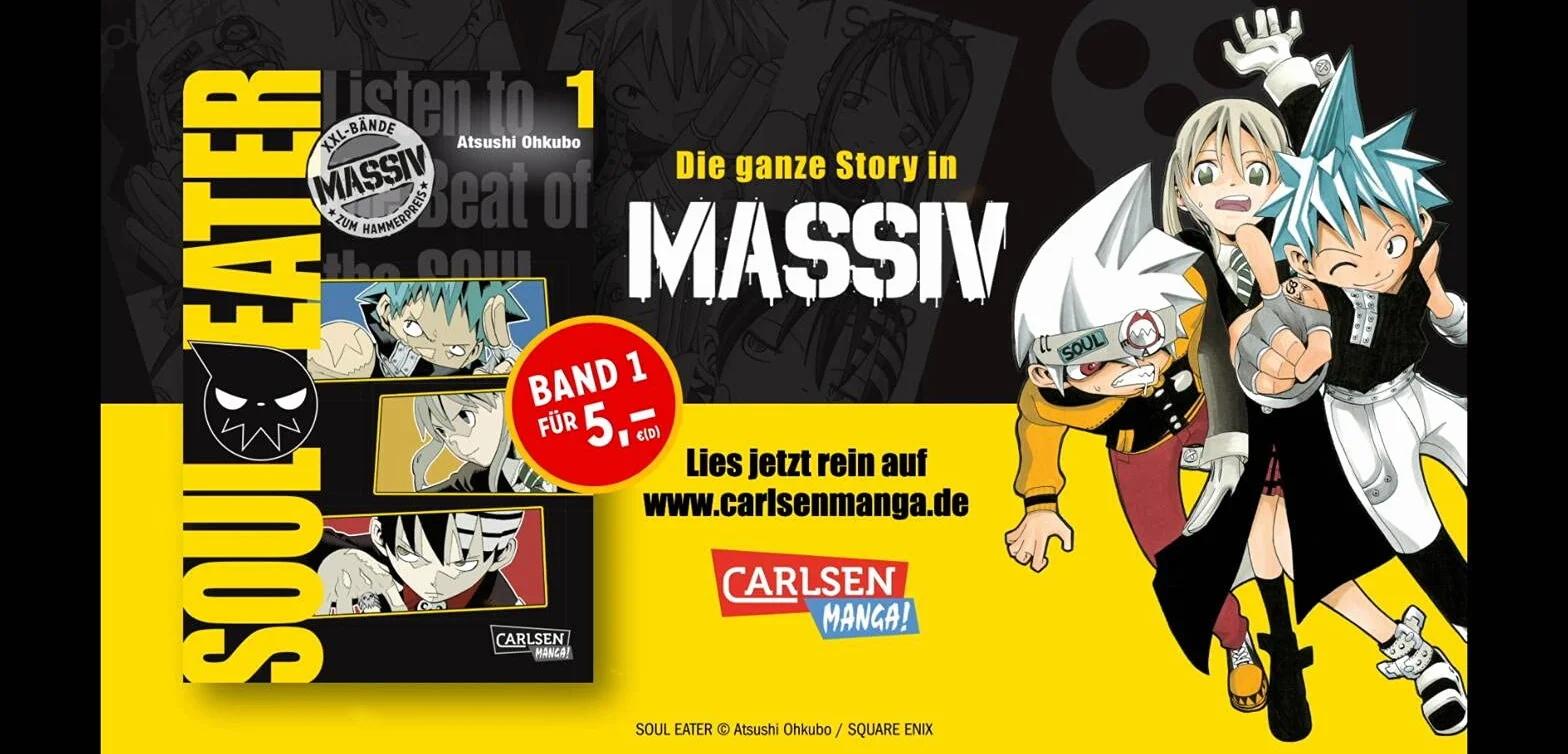 Soul Eater Massiv 1: Düstere Manga Fantasy-Action im Sammelband