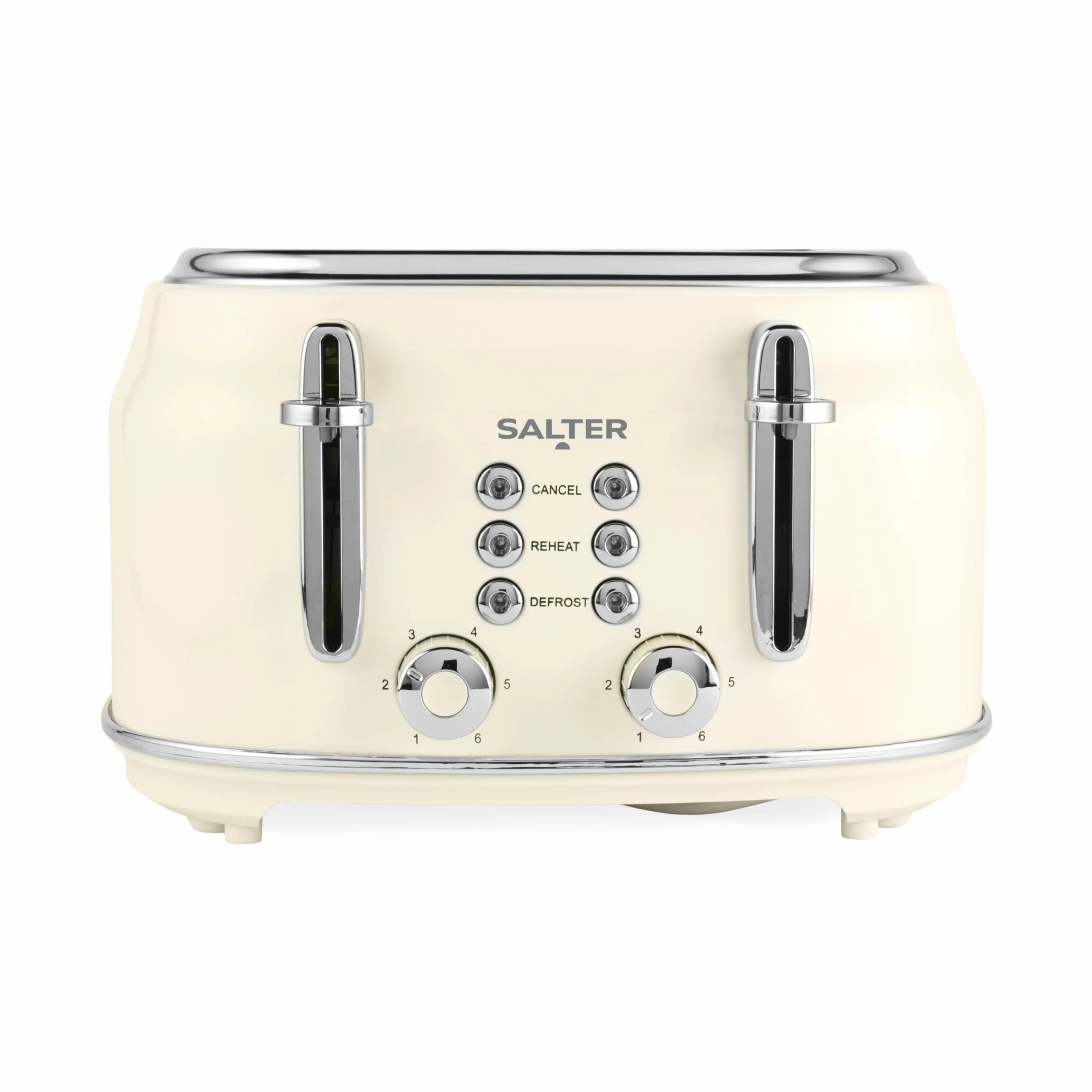 Salter EK5739CRM Retro Toster Szerokie szczeliny 6 poziomów opiekania funkcja rozmrażania podgrzewania