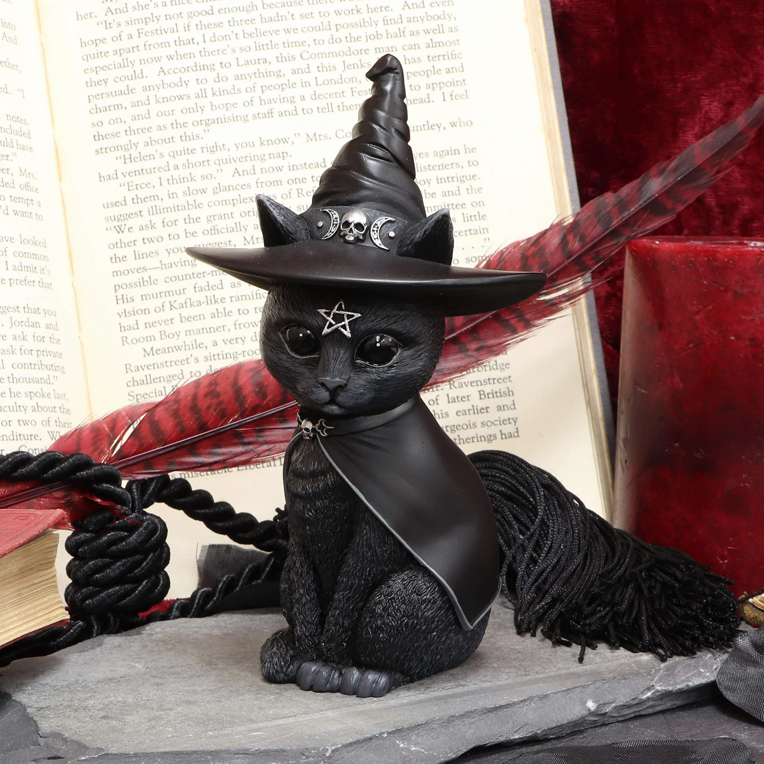 Nemesis Now Purrah figurka kota okultystyczna czarny 13,5 cm