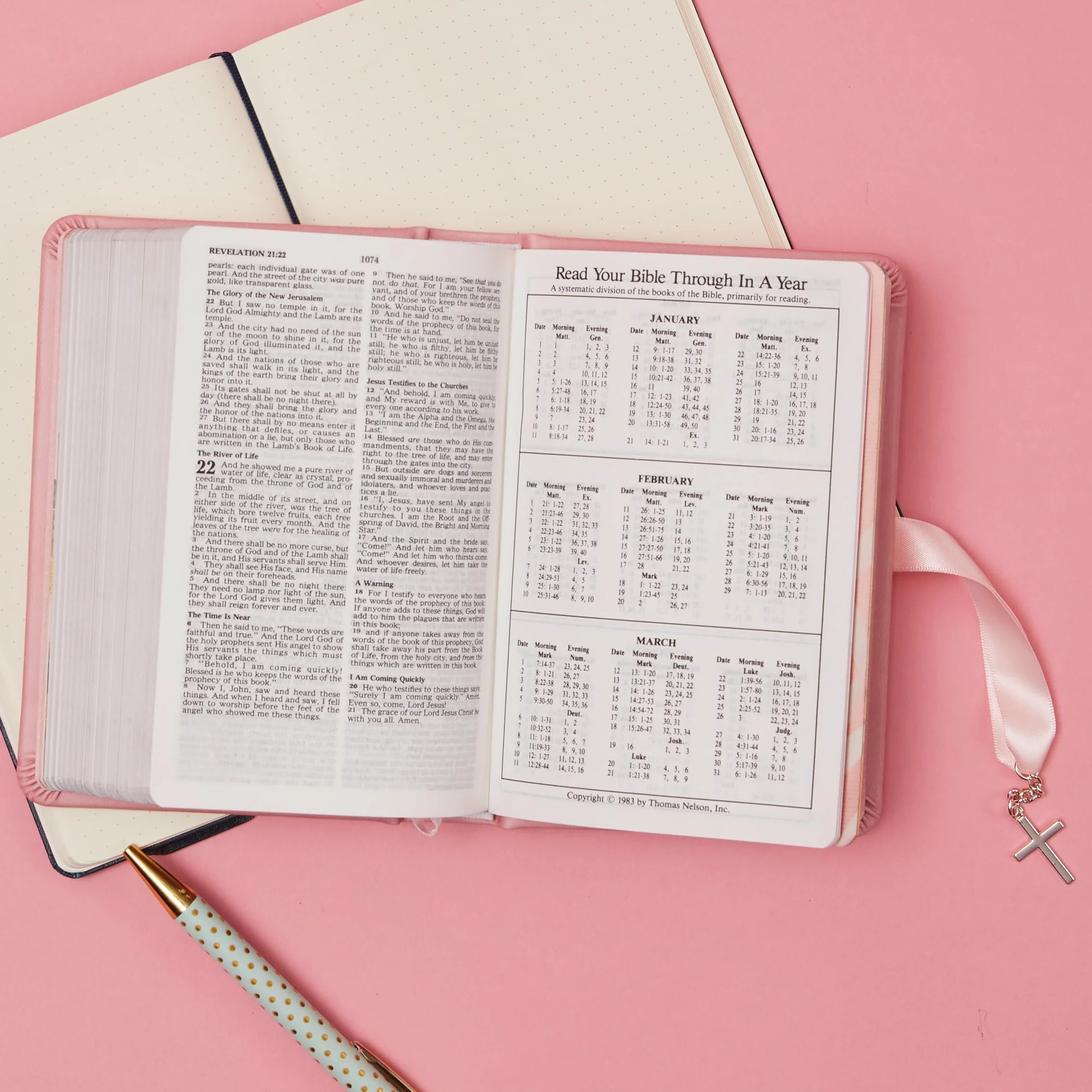 Simply Charming Bible-NKJV-Ribbon Closure: Pink Edition