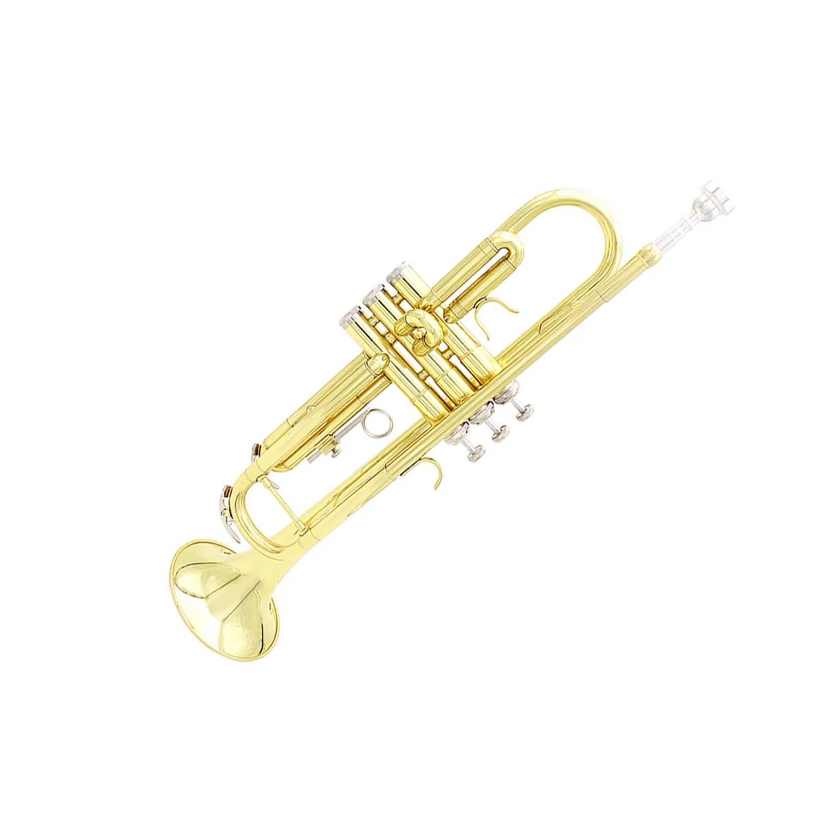 trąbka instrument Trąbka z klawiszem B, korpus mosiężny, student, początkujący, profesjonalista grający na trąbce na instrumencie dętym blaszanym