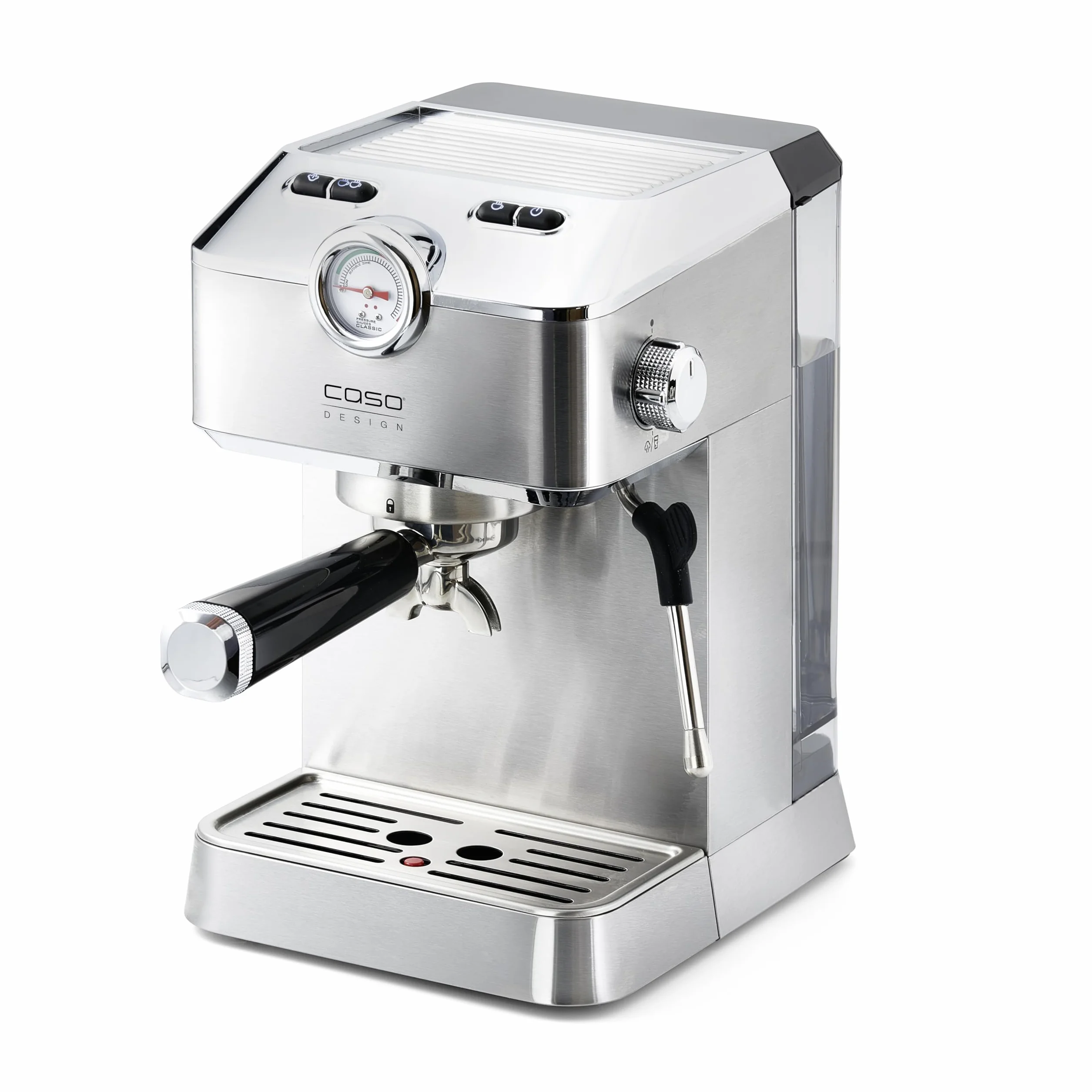 Caso Espresso Gourmet ekspres do kawy ze stali nierdzewnej 19 bar z spieniaczem do mleka