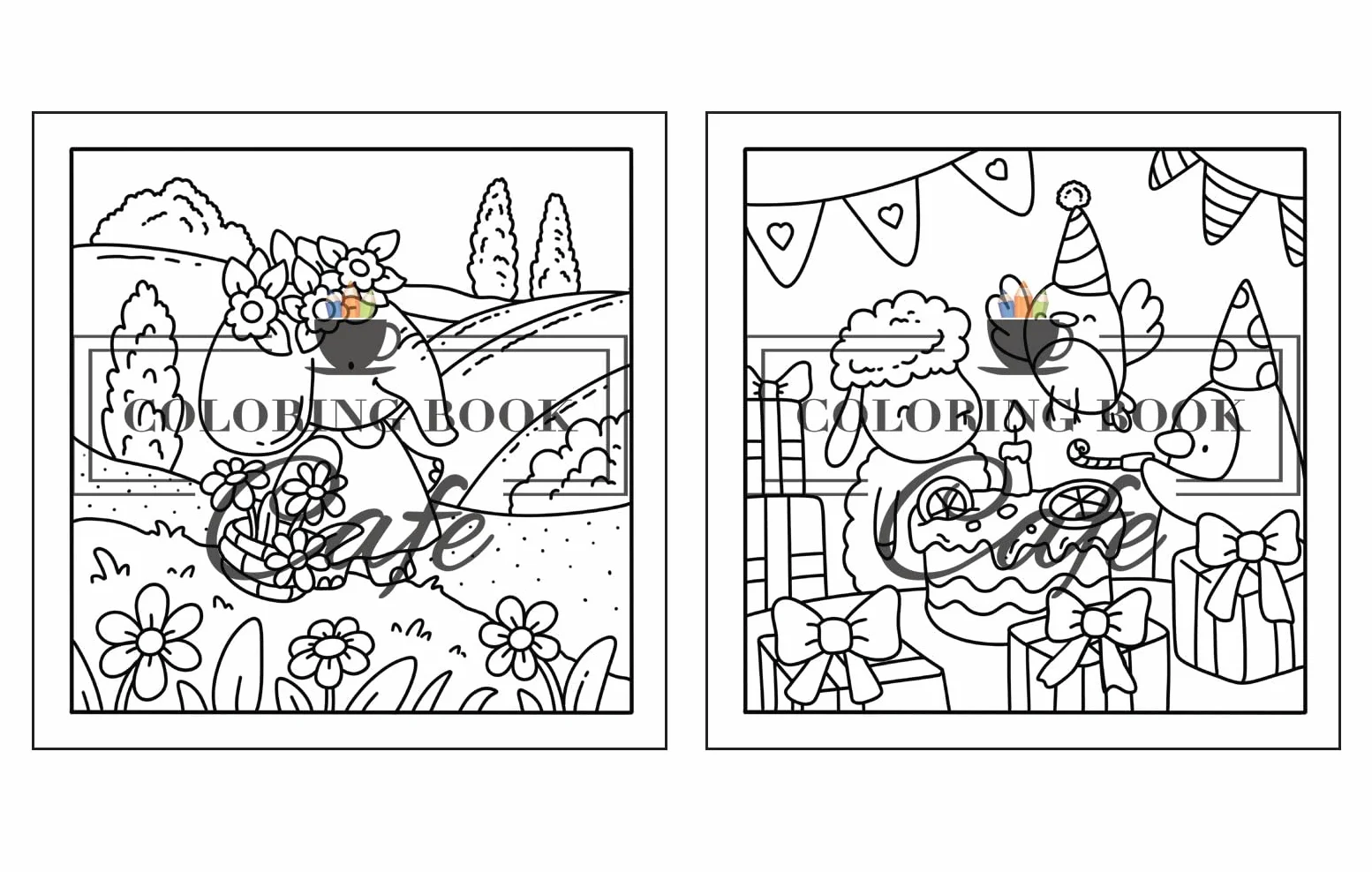 Comfy Life: Cute and Comfy Coloring Book for Adults and Teens Featuring Hygge Scenes with Adorable Animal Characters for Stress Relief and Relaxation