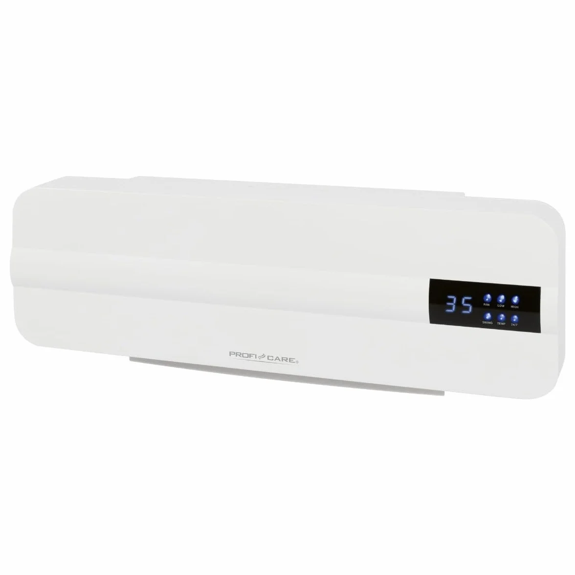 Proficare, PC-HL3116 Biały ceramiczny grzejnik ścienny, 2000W, do pomieszczeń do 60 m², Pilot zdalnego sterowania, Cyfrowa regulacja 18-45°C, Funkcja oscylacji, Zabezpieczenie przed przegrzaniem