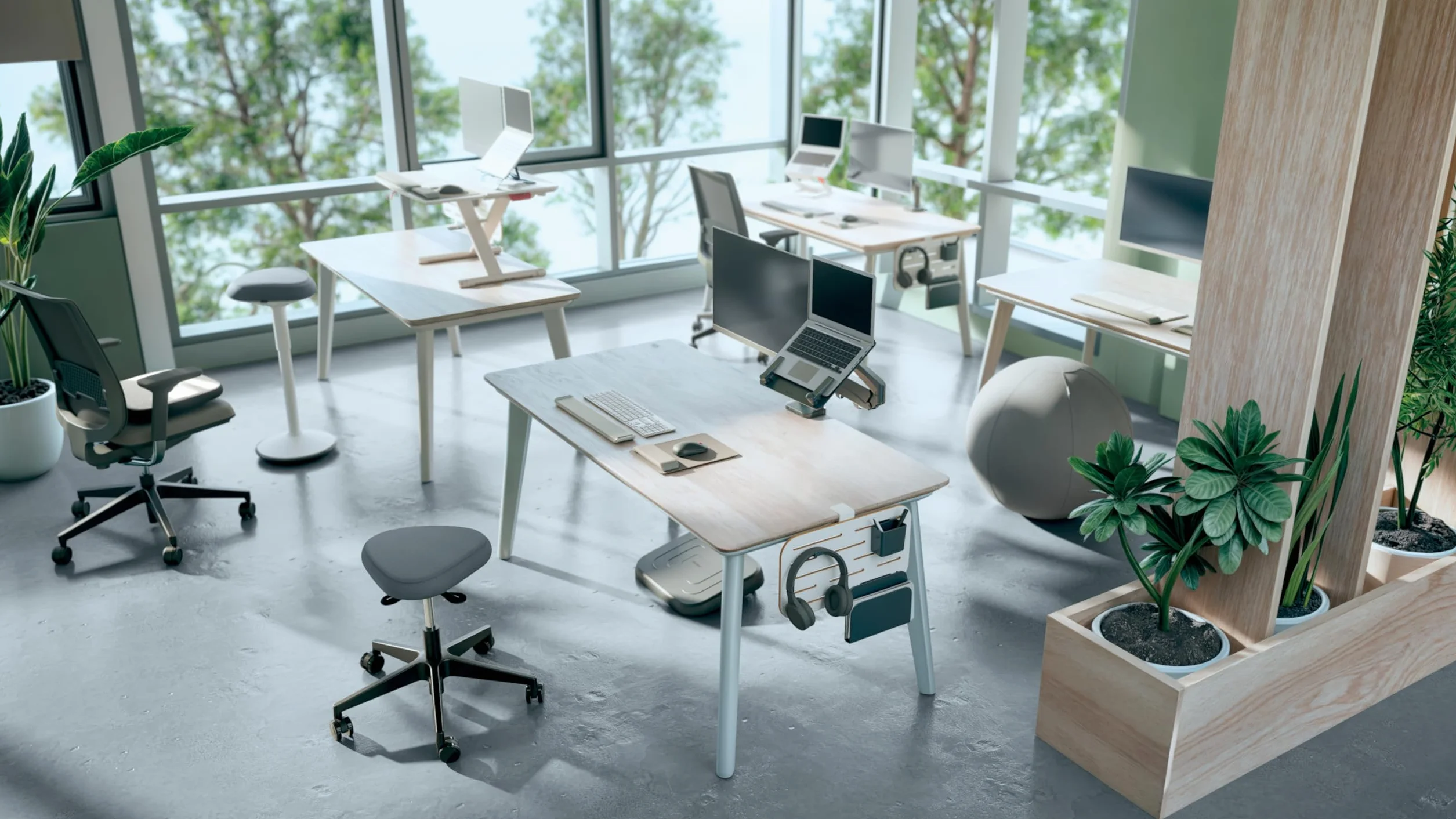 Leitz Ergo Active Stołek na Kółkach Ergonomiczny z Regulacją Wysokości 47-60cm Siedzisko z Poduszką Pianki Podwójnej Gęstości Czarny