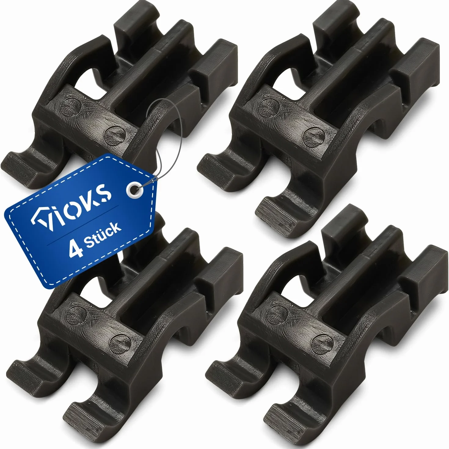 VIOKS 4 x uchwyt do wkładu dolnego, zamiennik do Whirlpоol 481010600198 481253578098 Indesit C00314875 uchwyt dolny do talerza, składane kolce w koszu na naczynia, zmywarka do naczyń