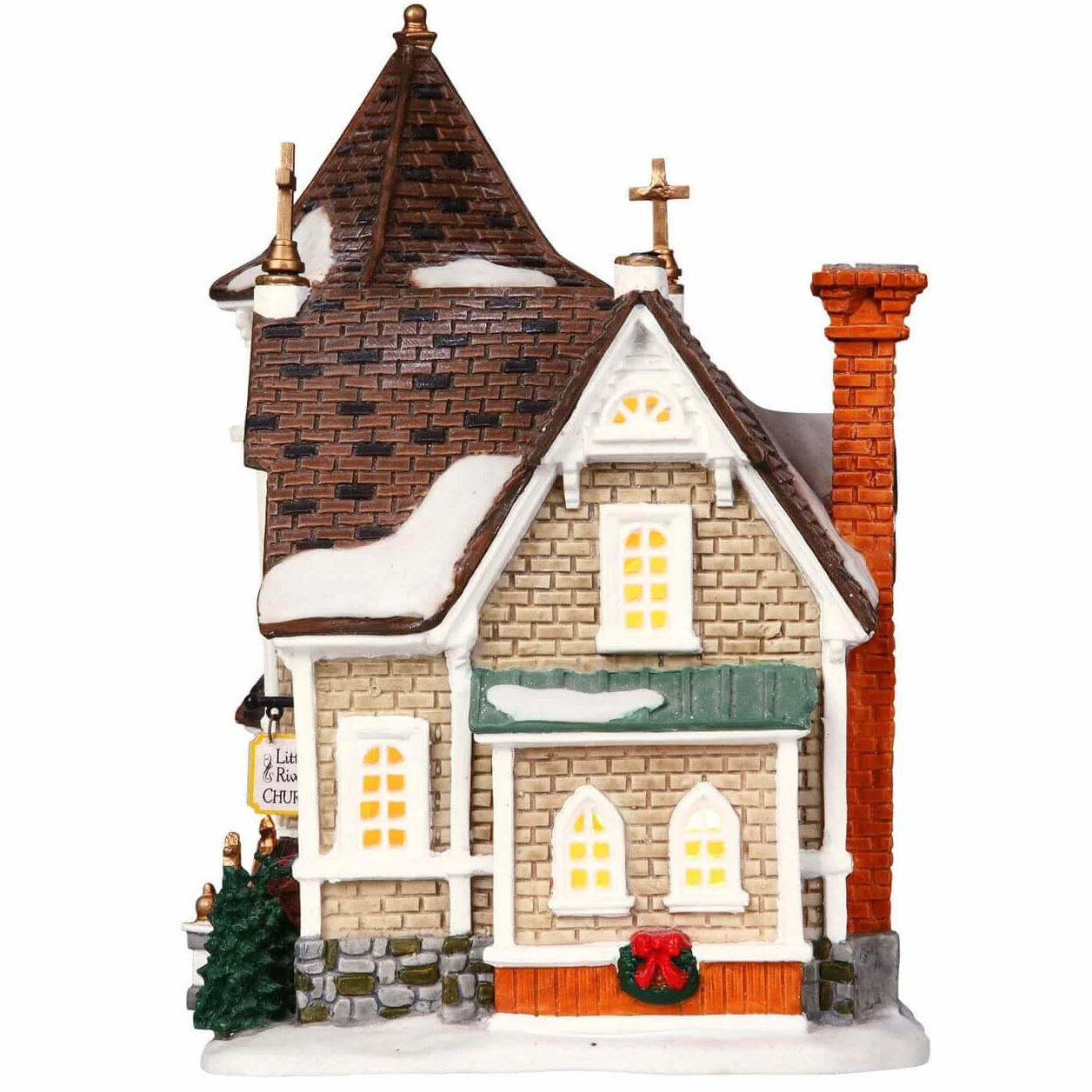 Lemax Christmas Village Little River Church Zasilanie bateryjne LED - 45069