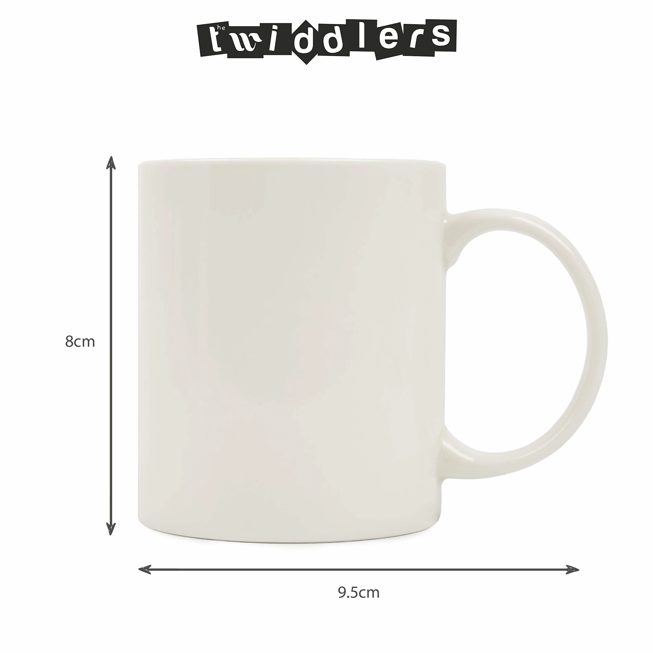 THE TWIDDLERS 4 Kubki Porcelanowe do Malowania i Dekorowania 7 Markerami dla Dzieci