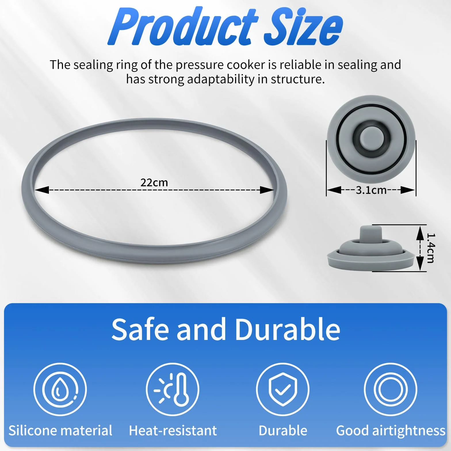 Pierścienie uszczelniające do szybkowaru WMF Perfect 22 cm gumowe uszczelka sygnału gotowania do WMF Perfect Silit Sicomatic do Pressure Cooker 3 l/4,5 l/6,5 l/8,5 l