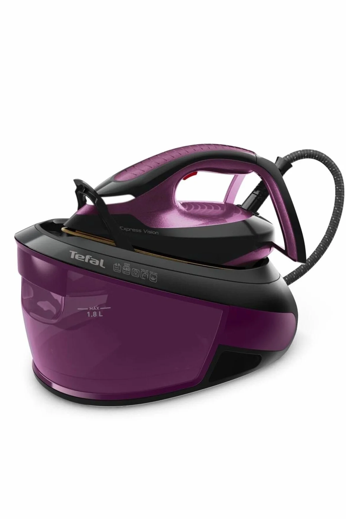 Tefal Express Vision Generator Pary, Fioletowy/Czarny, 1,8 l