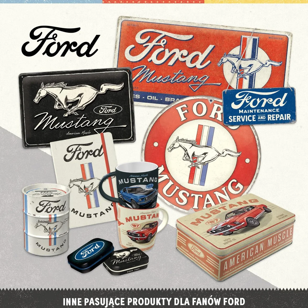 Nostalgic-Art Retro skarbonka Ford Mustang 600 ml metalowa Official License Product
