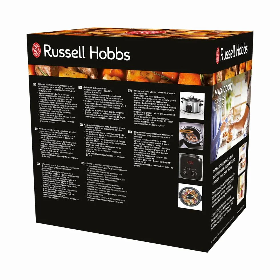 Russell Hobbs Wolnowar Maxi Cook 22750-56 6l 200W Cyfrowy Ekran Timer